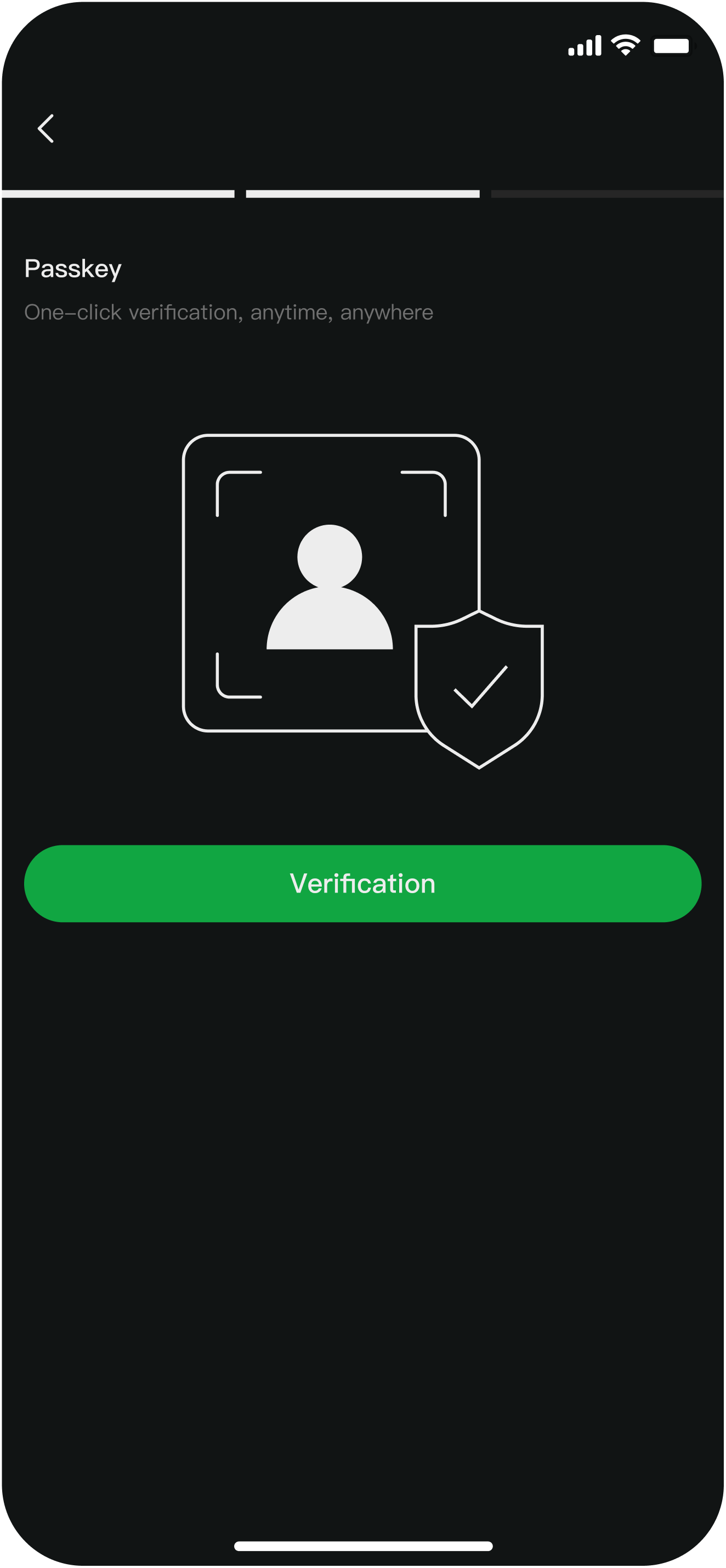通行密钥安全认证界面